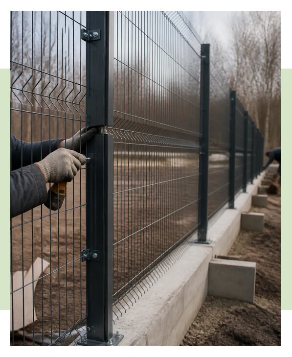 Монтаж панельных ограждений под ключ для объектов в Салехарде